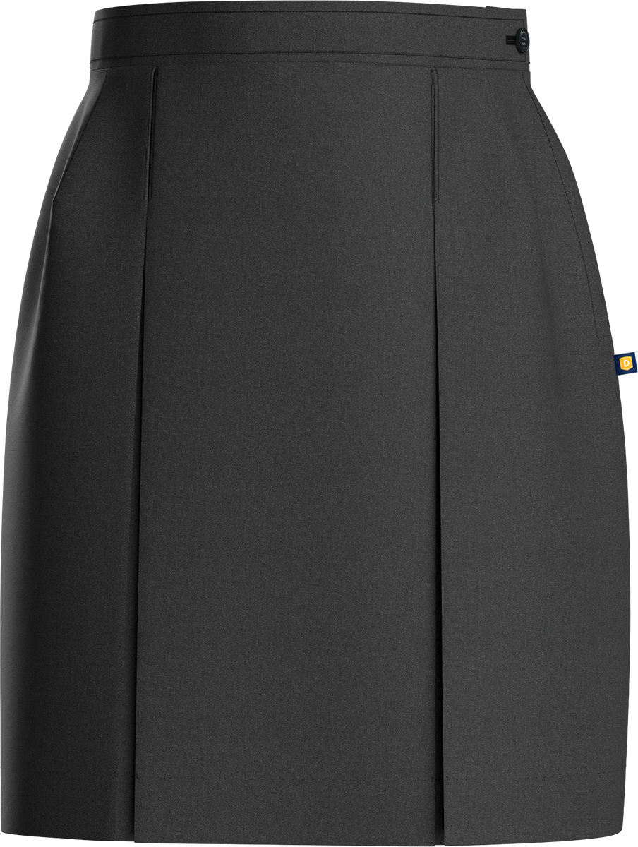 Stitched-Down Kick Pleat Skirt