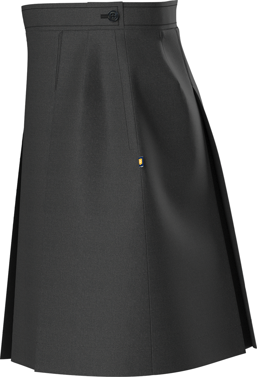 Stitched-Down Kick Pleat Skirt