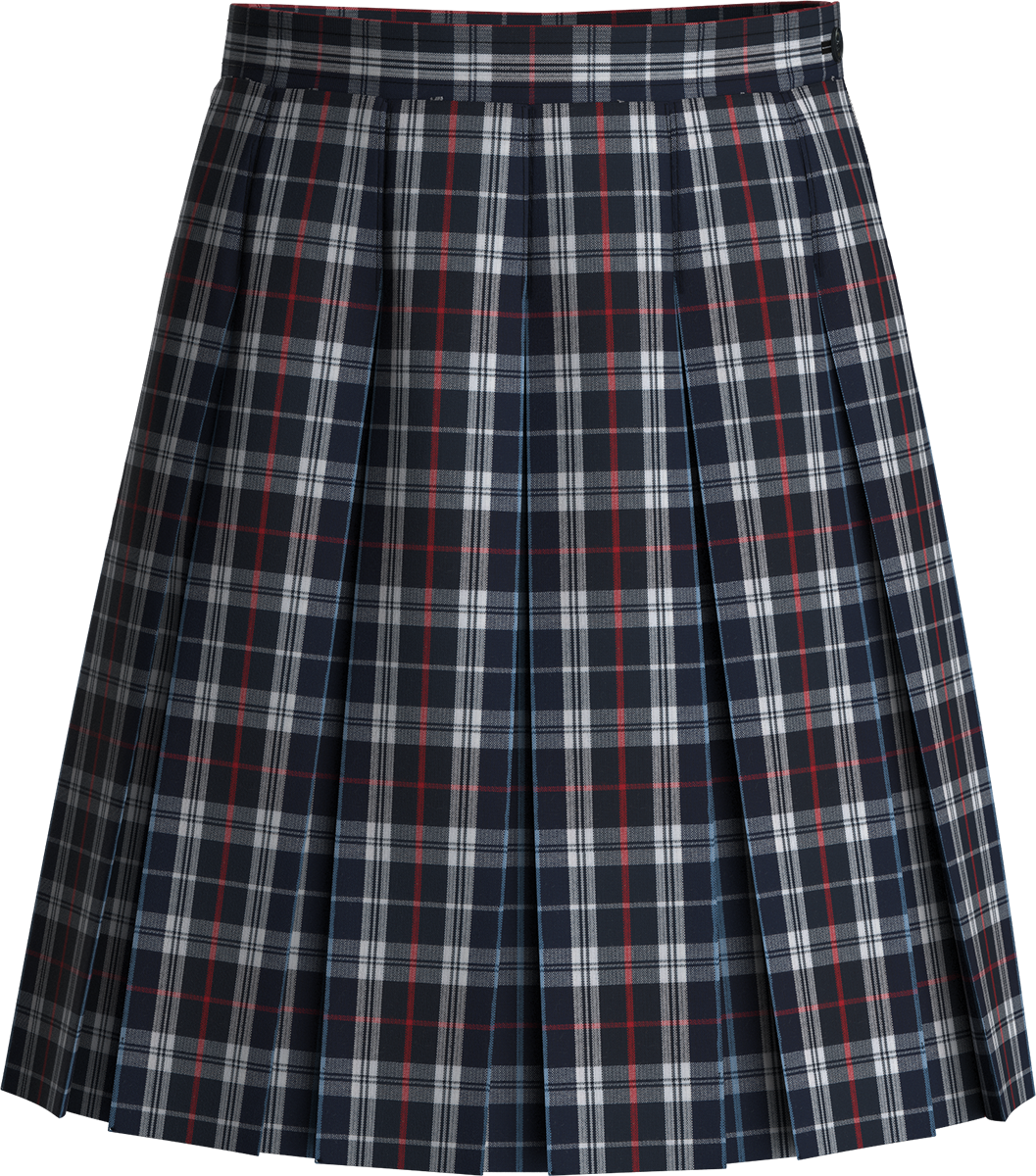 Stitched-Down Box Pleat Skirt
