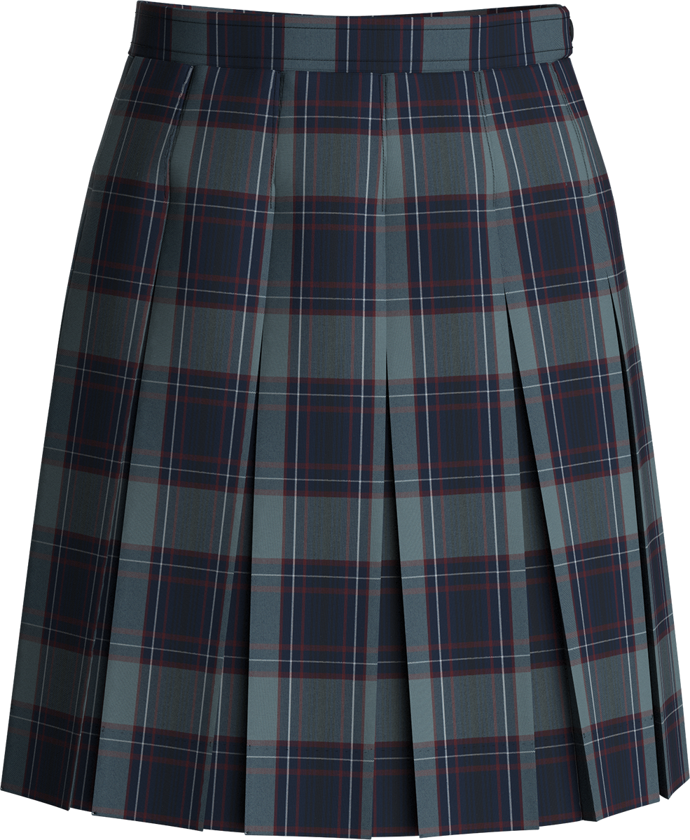 Stitched-Down Box Pleat Skirt