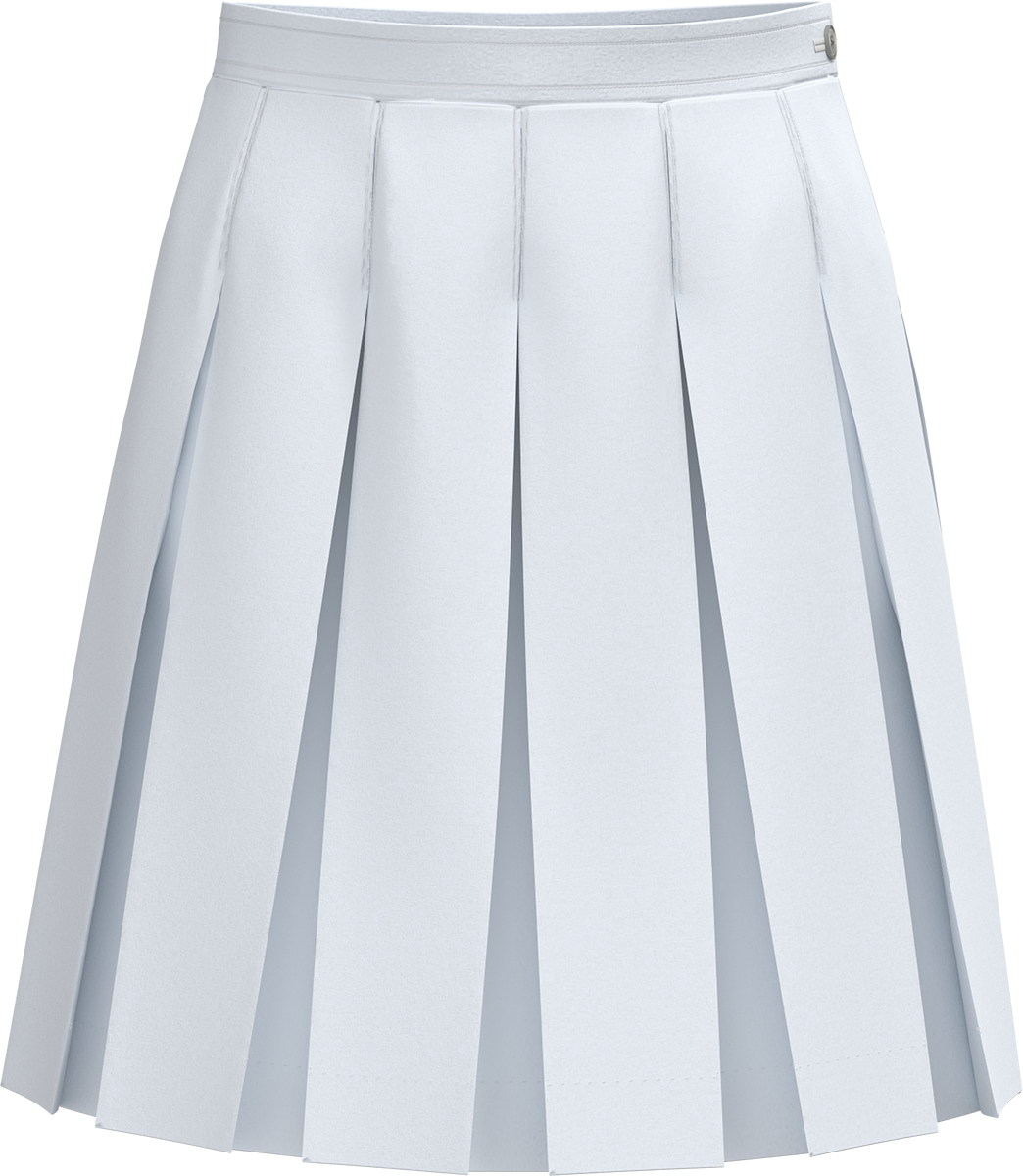 【U LAN】Blendy Basic Pleated Skirt Stitched-Down Box Pleat Skirt – DENNIS Uniform Liquidation Sale