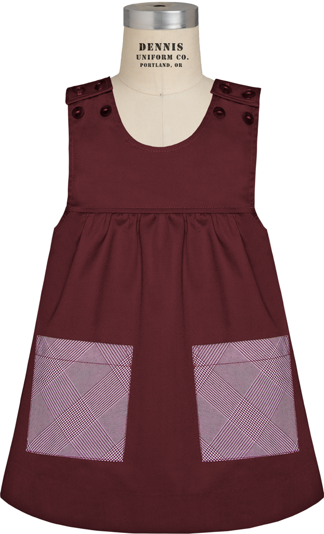 Gathered Skirt Jumper with Contrast Front Pockets