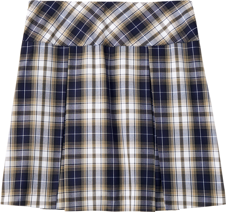 Drop Yoke Kick Pleat Skort