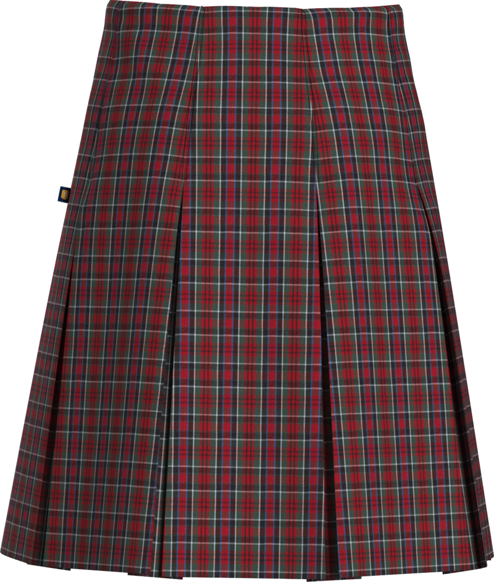 High Waist Box Pleat Skirt
