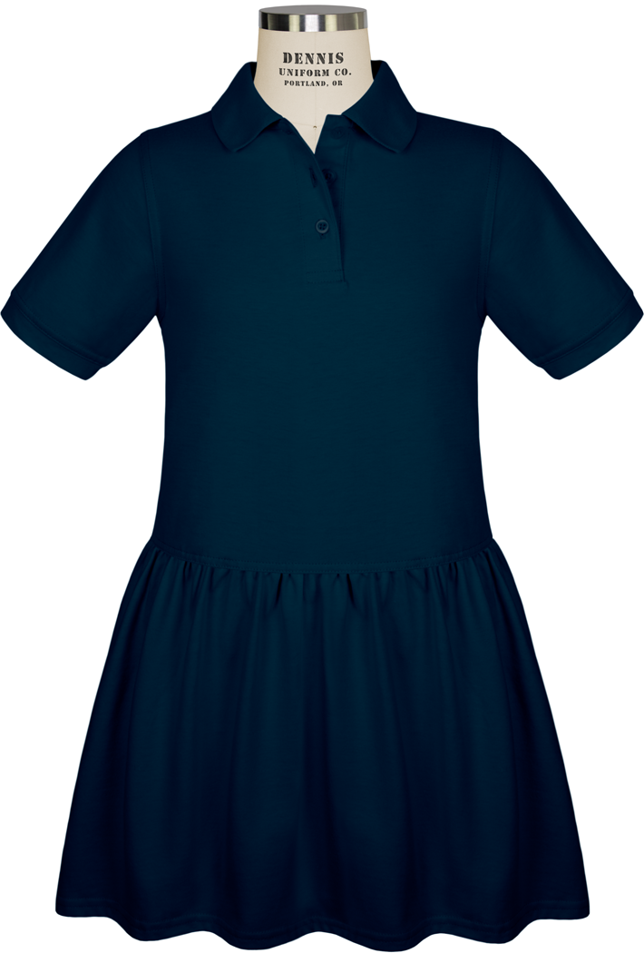 Short Sleeve Jersey Polo Dress – DENNIS Uniform Liquidation Sale