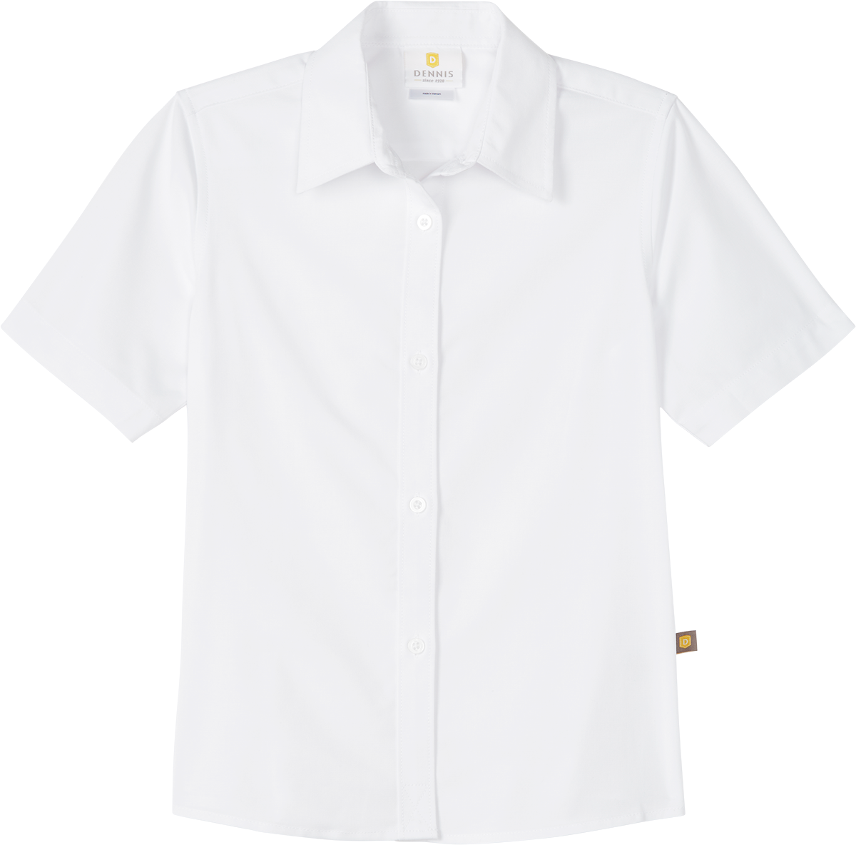 Feminine Fit Short Sleeve Oxford Shirt