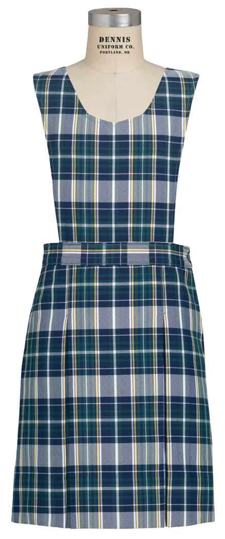 Bib Front Box Pleat Jumper – DENNIS Uniform Liquidation Sale