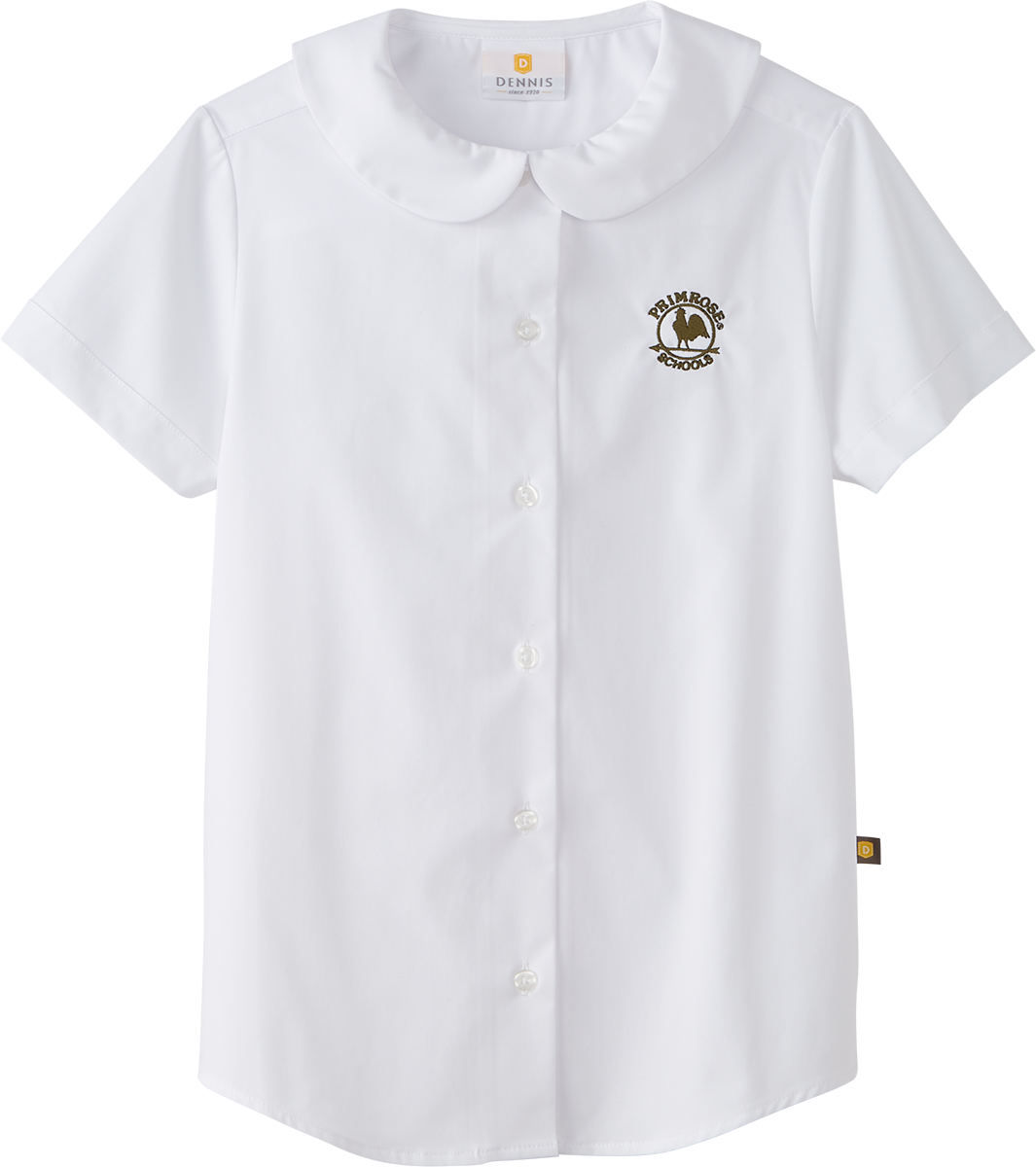 Short Sleeve Peter Pan Collar Blouse