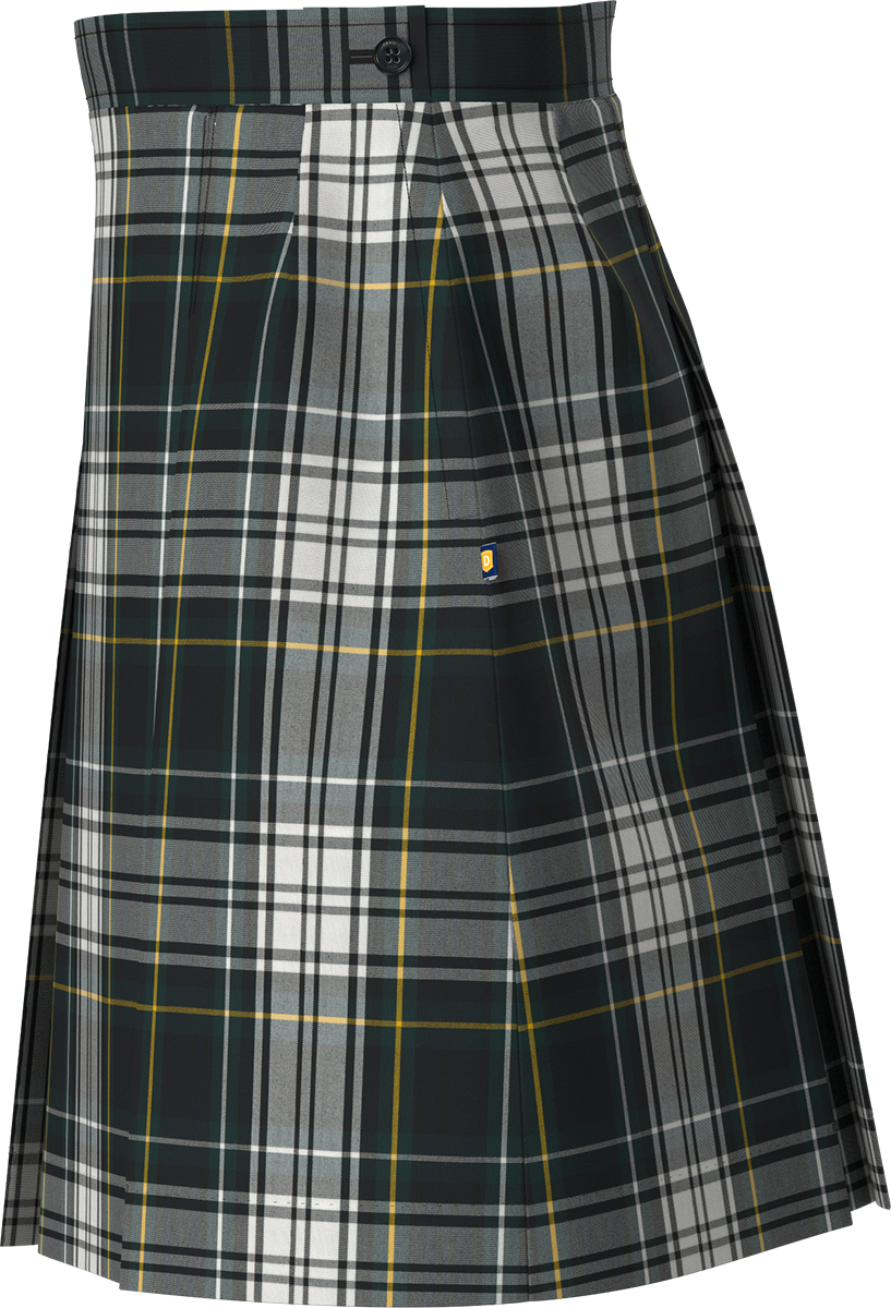 Stitched-Down Kick Pleat Skirt
