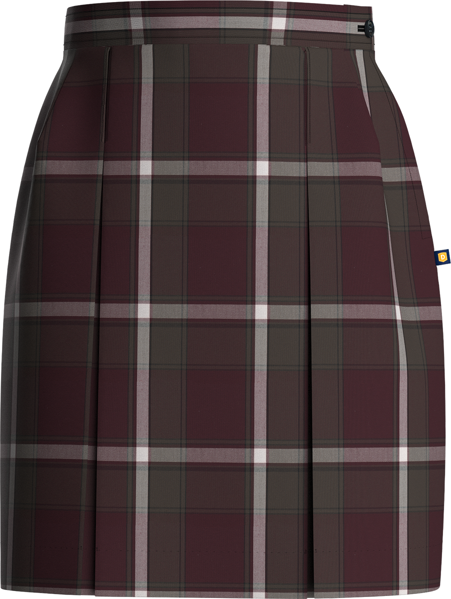 Stitched-Down Kick Pleat Skirt
