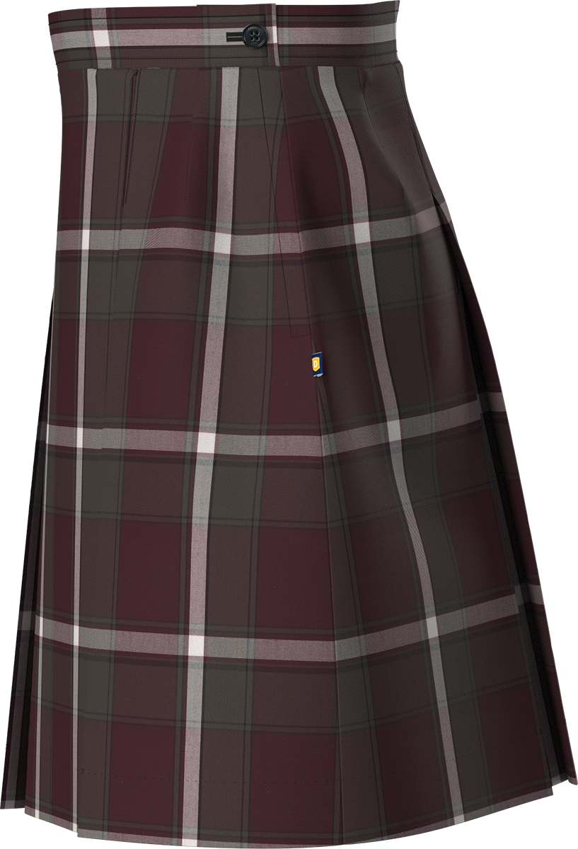 Stitched-Down Kick Pleat Skirt