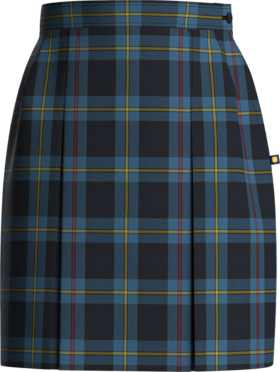 Stitched-Down Kick Pleat Skirt