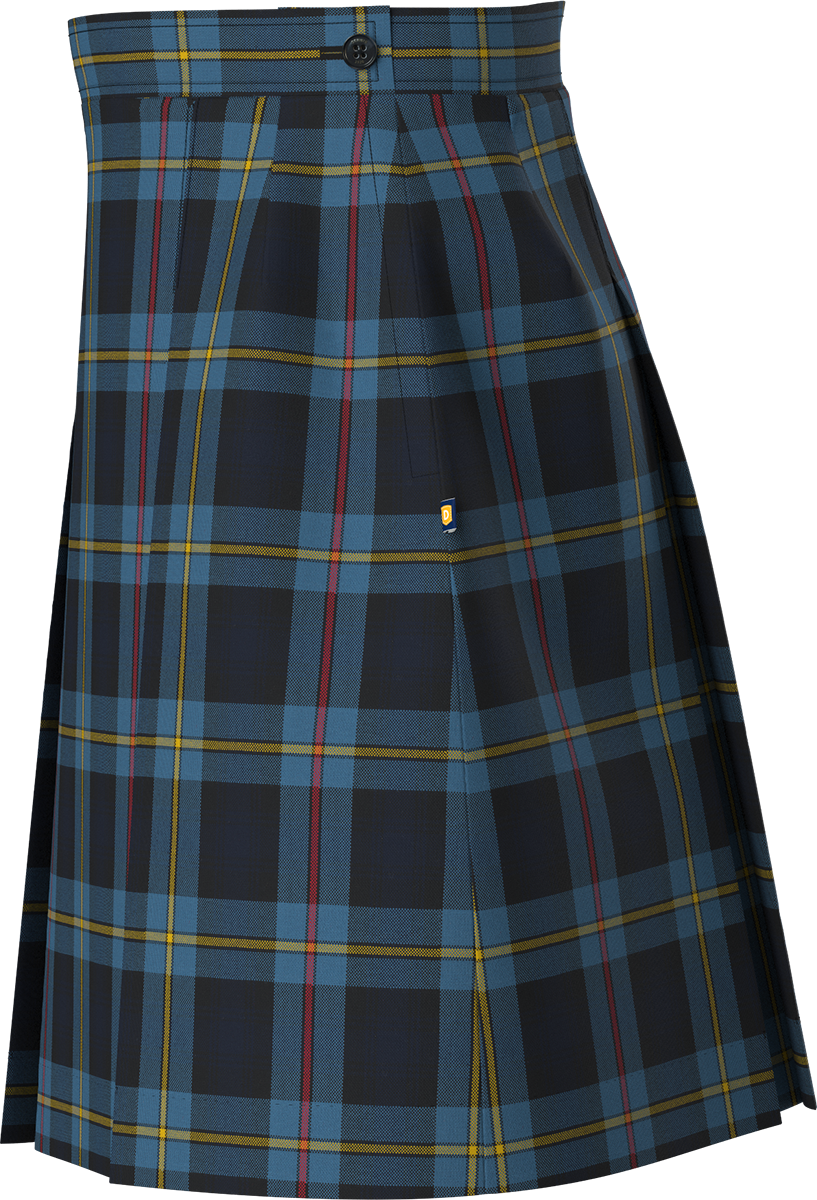Stitched-Down Kick Pleat Skirt