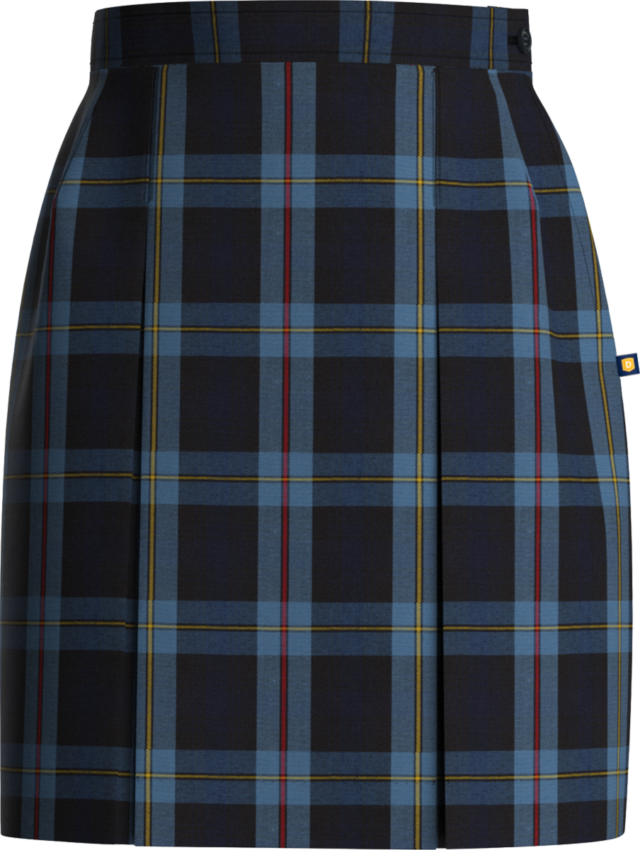 Stitched-Down Kick Pleat Skirt