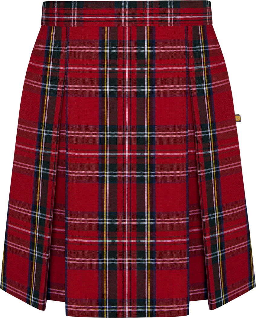 Stitched-Down Kick Pleat Skirt