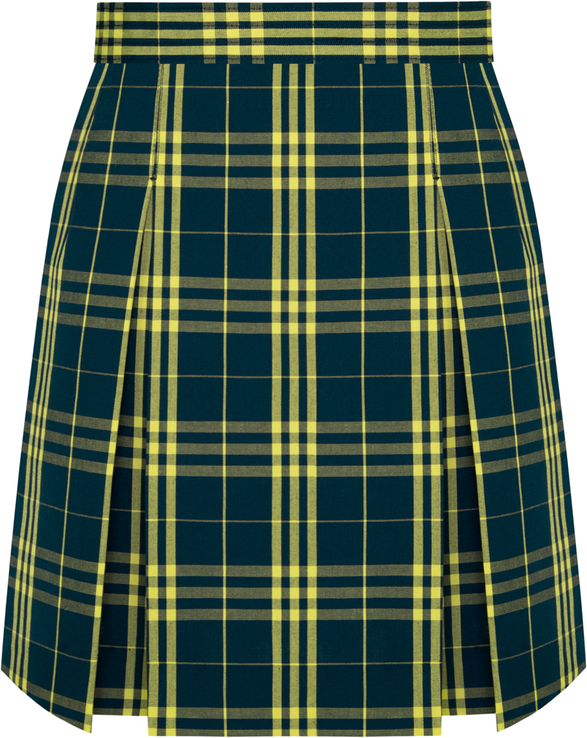 Stitched-Down Kick Pleat Skirt