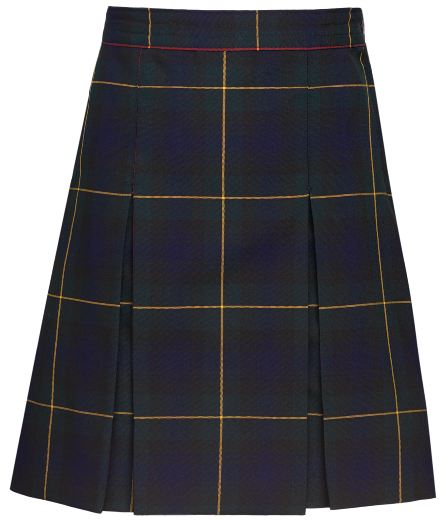 Long Stitched-Down Kick Pleat Skirt