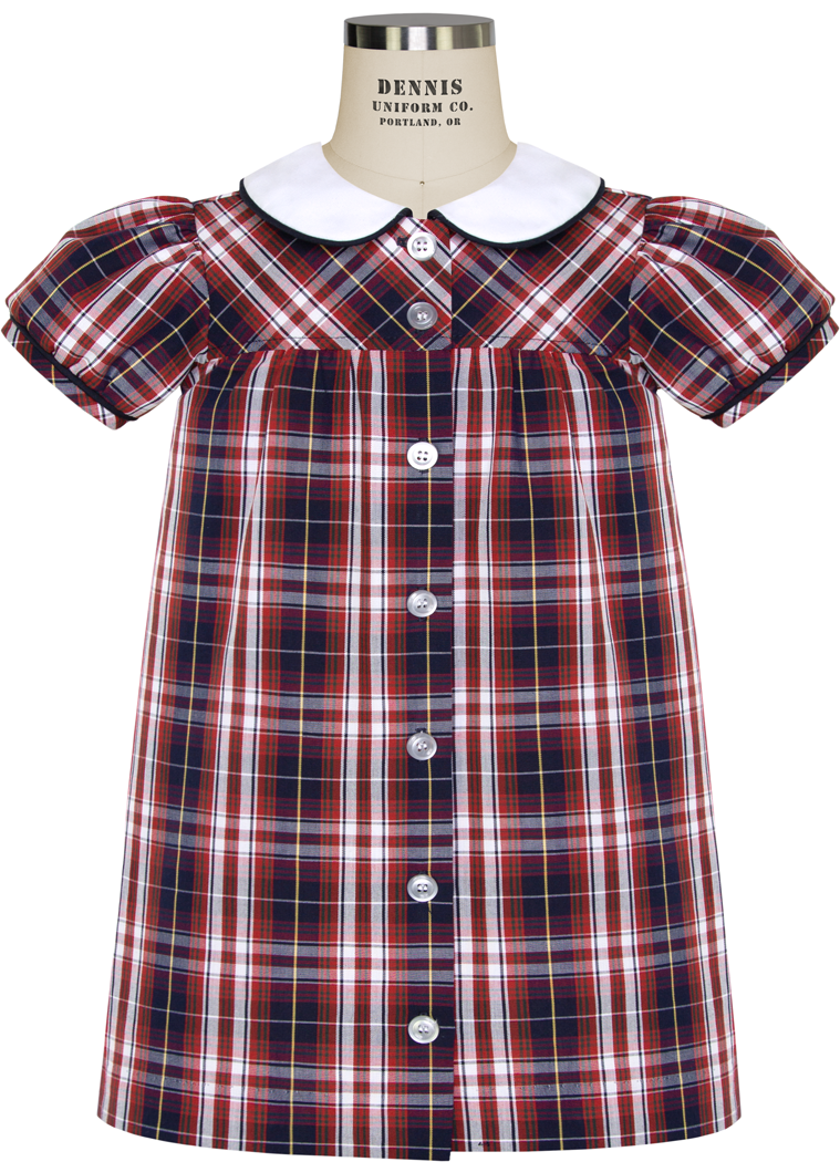 red peter pan collar dress Miss Circle Women's Nala Gingham Eyelet Lace Trim Peterpan Mini - delicate pleats Cute Floral Print Peter Pan