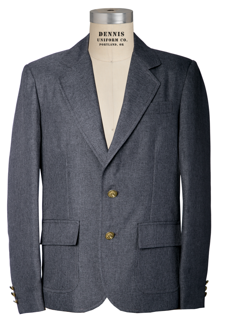 Men's Extra Long Gabardine Blazer