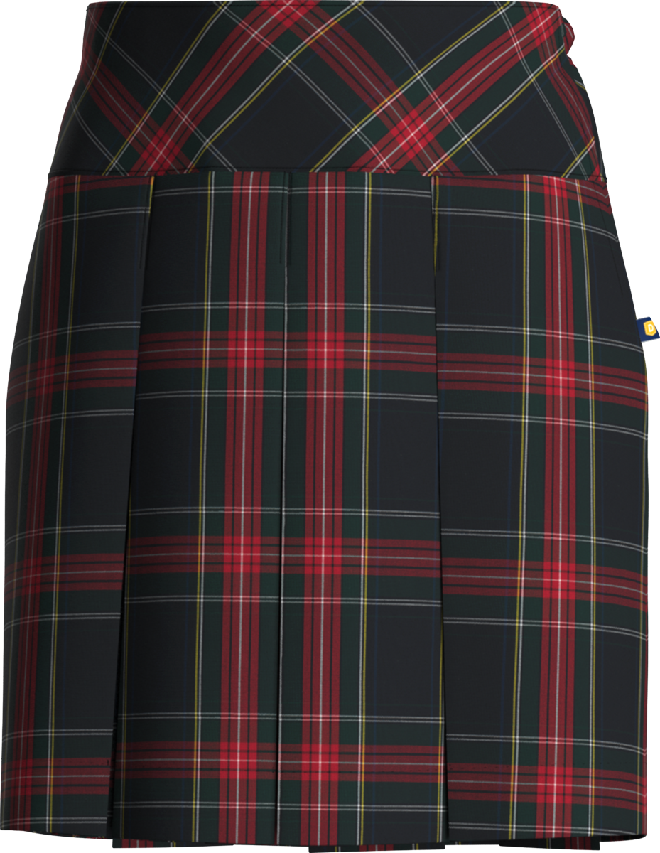 Long Drop Yoke Pleated Skirt