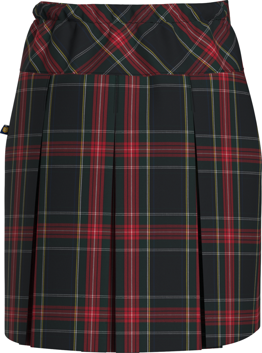 Long Drop Yoke Pleated Skirt