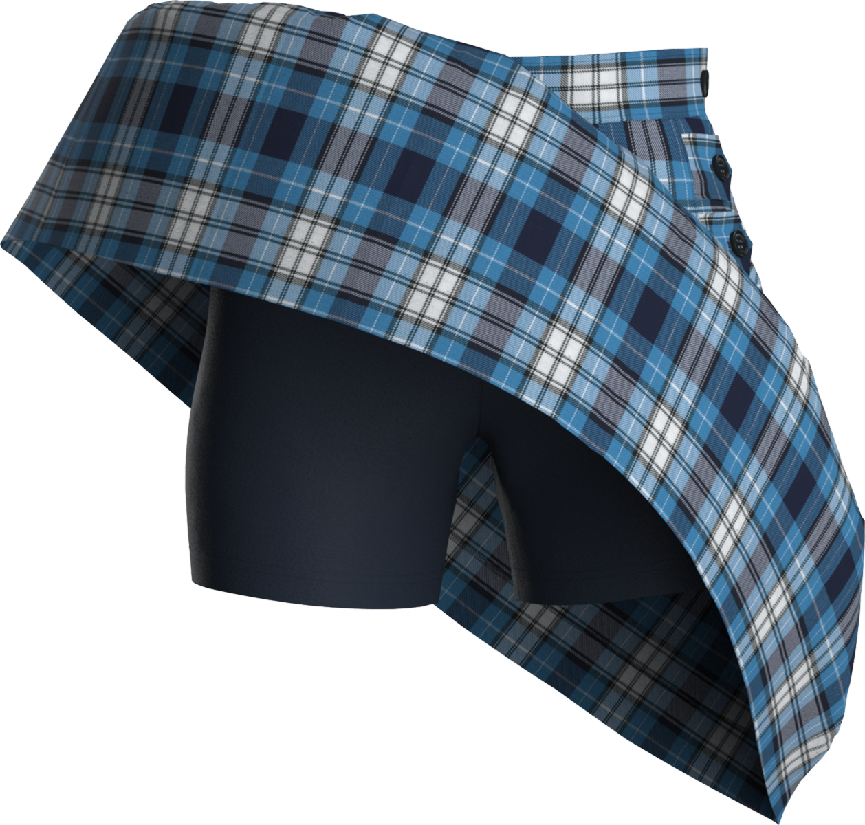 Double Tab Pleated Skort
