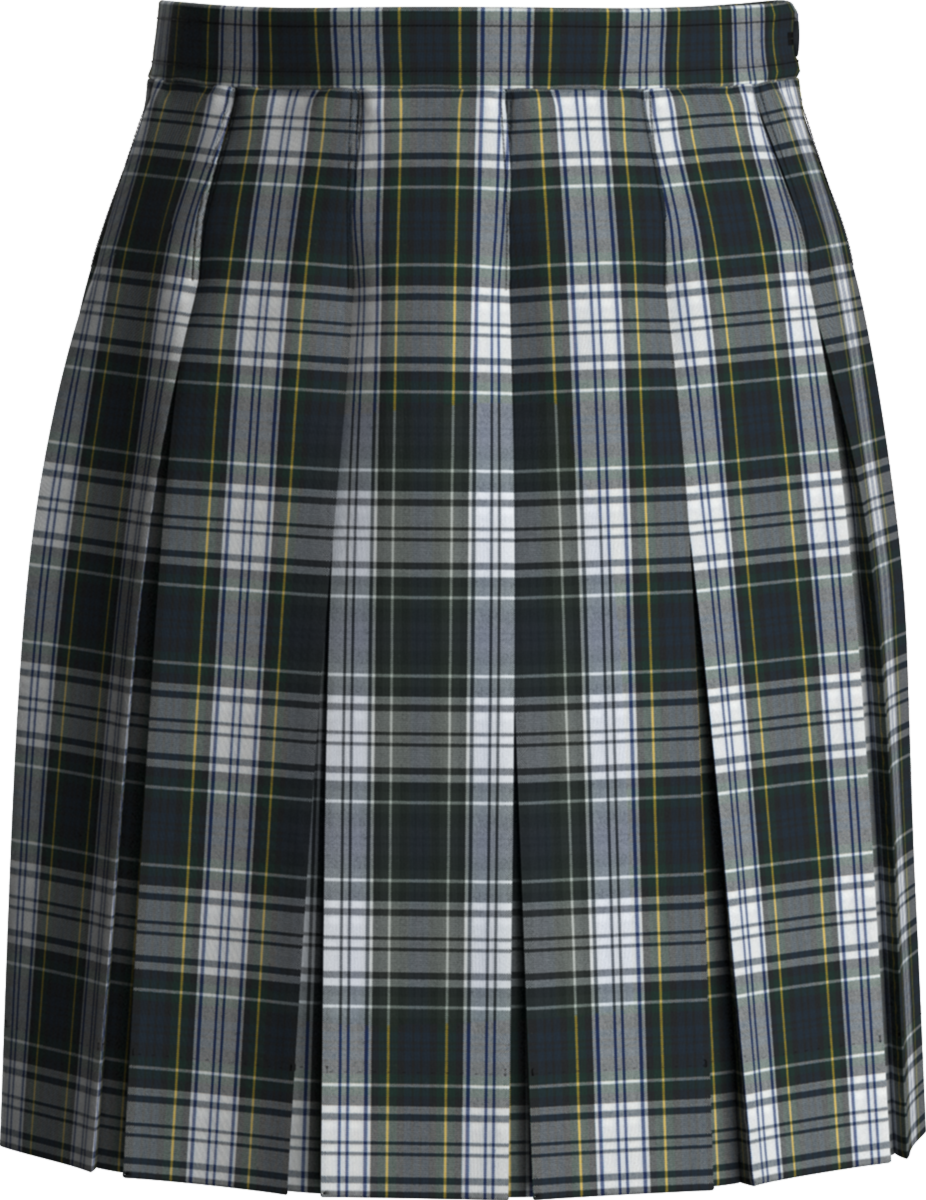 Stitched-Down Box Pleat Skirt