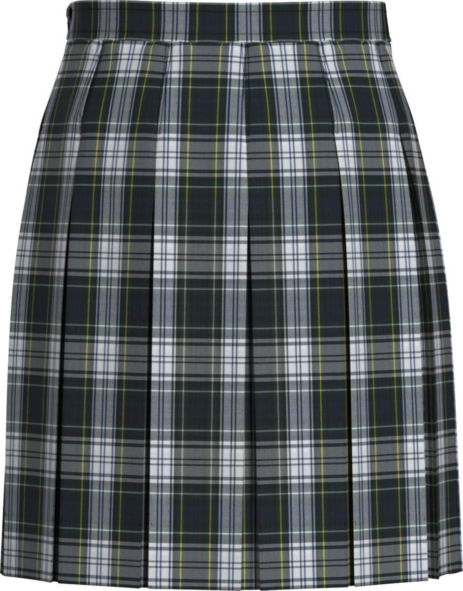 Stitched-Down Box Pleat Skirt