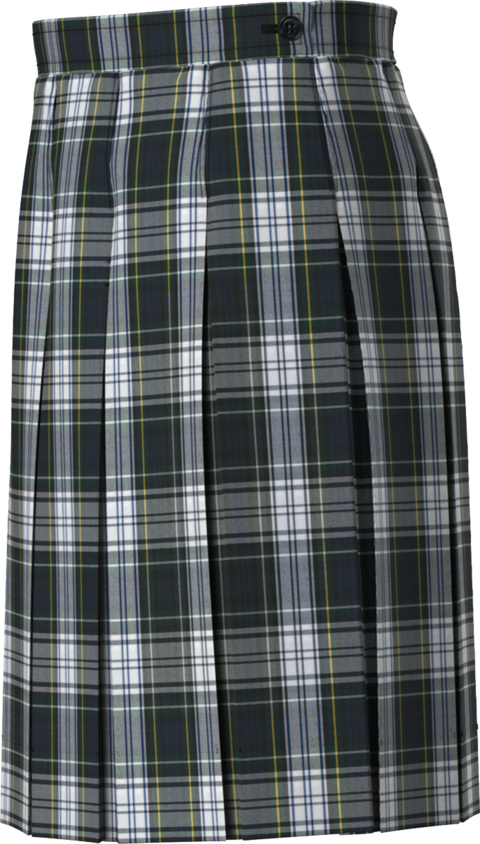 Stitched-Down Box Pleat Skirt
