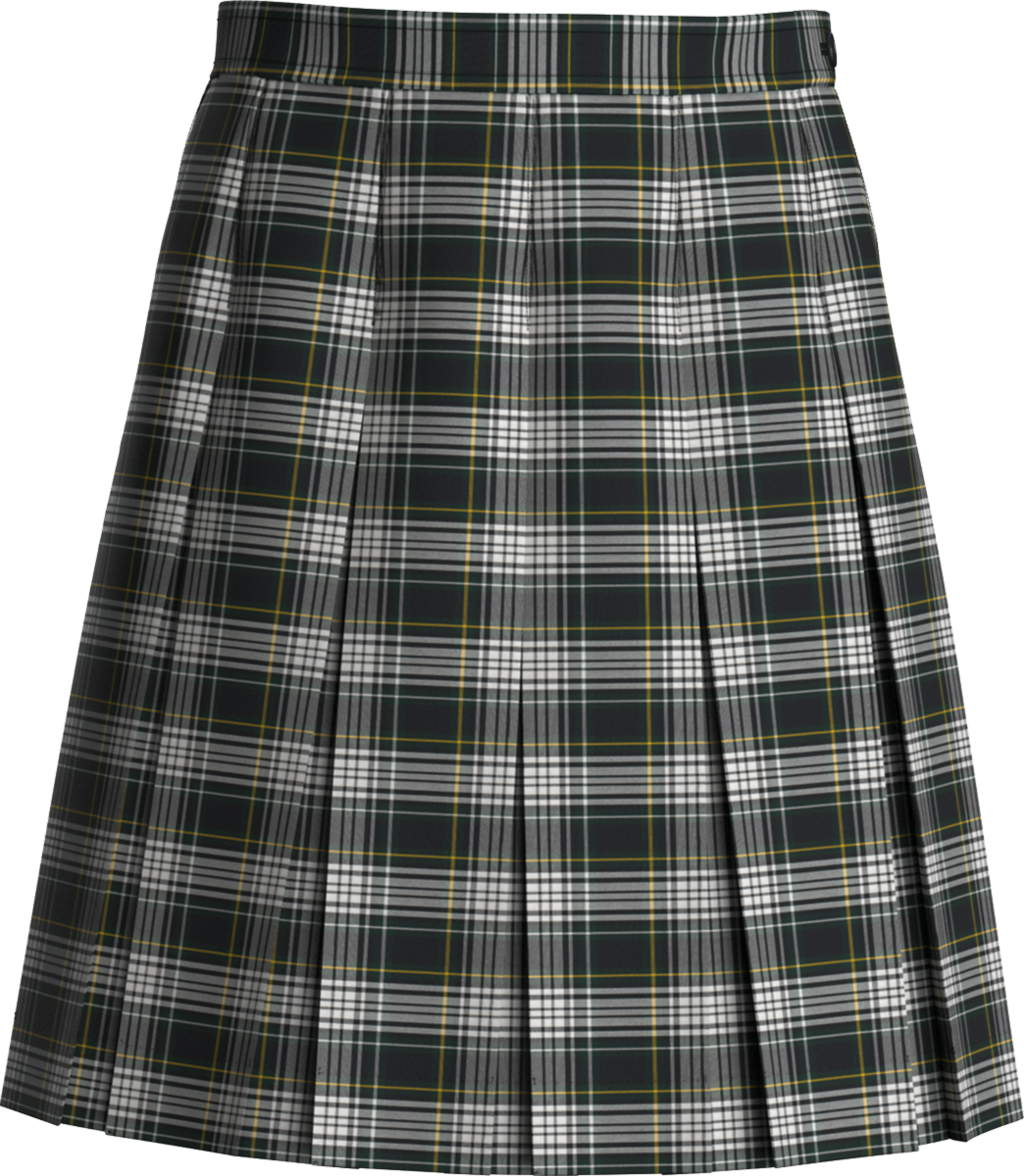 Stitched-Down Box Pleat Skirt