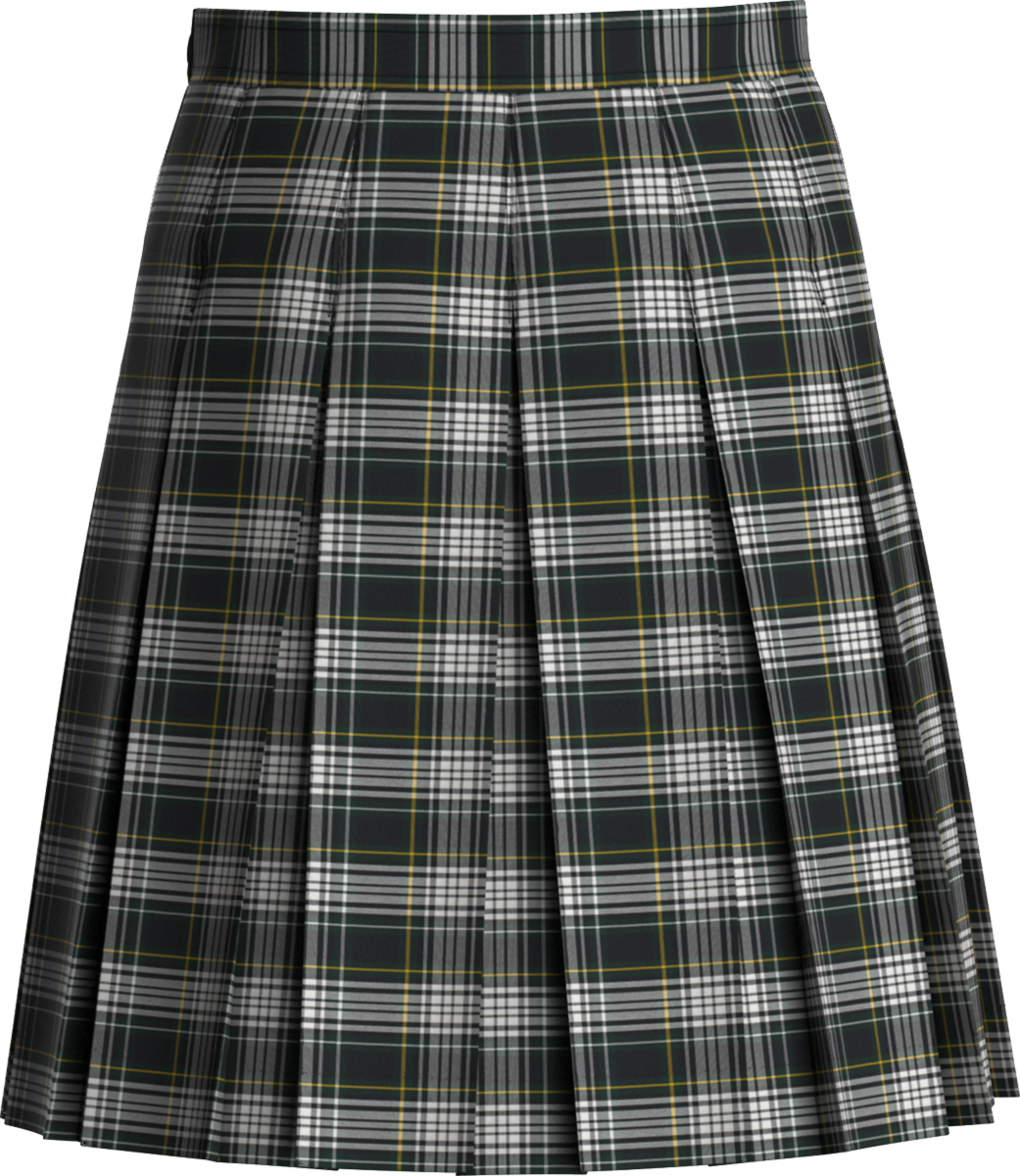 Stitched-Down Box Pleat Skirt
