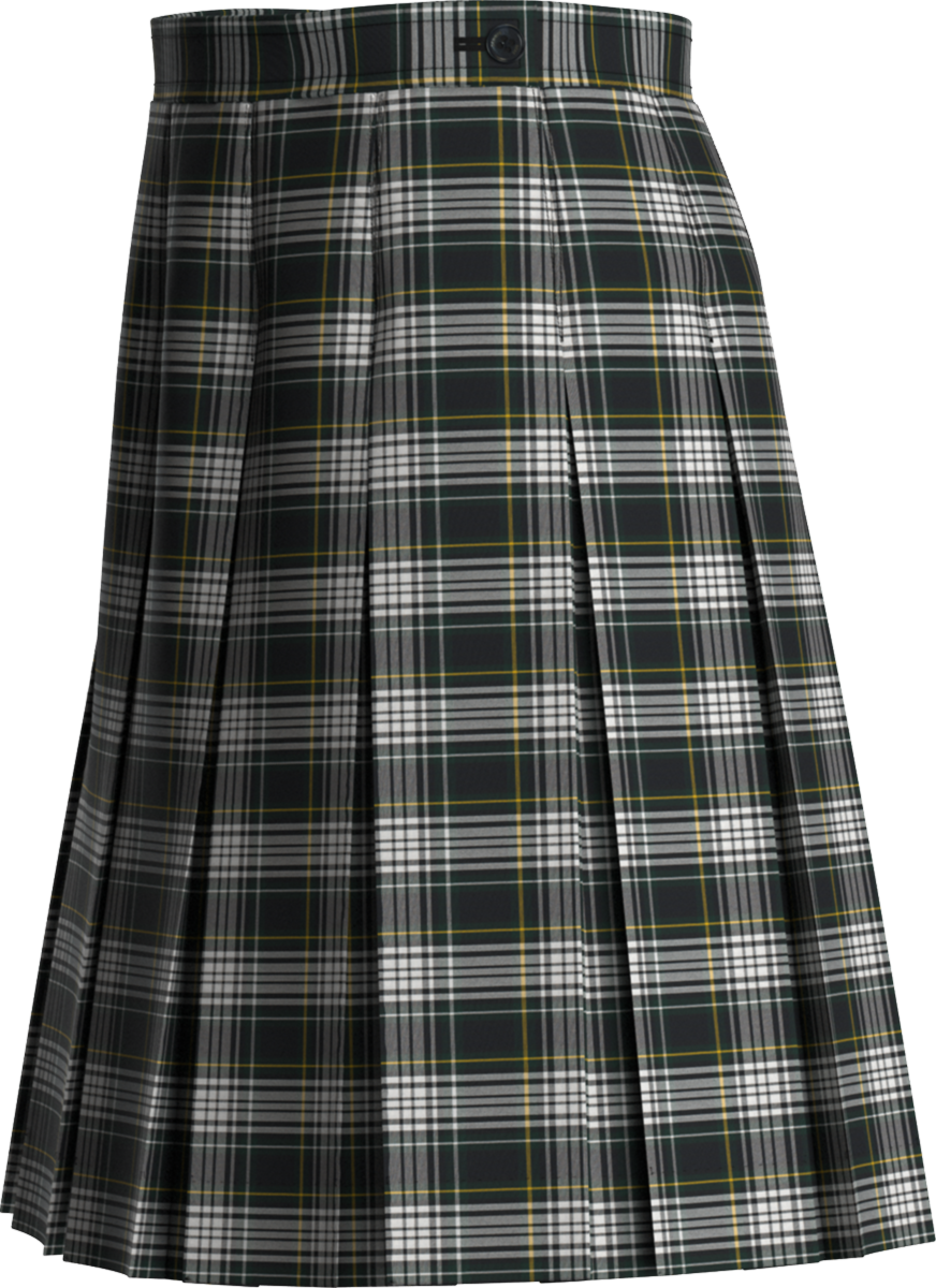 Stitched-Down Box Pleat Skirt