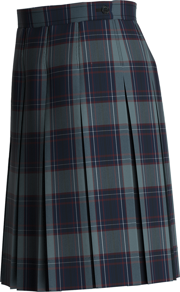 Stitched-Down Box Pleat Skirt