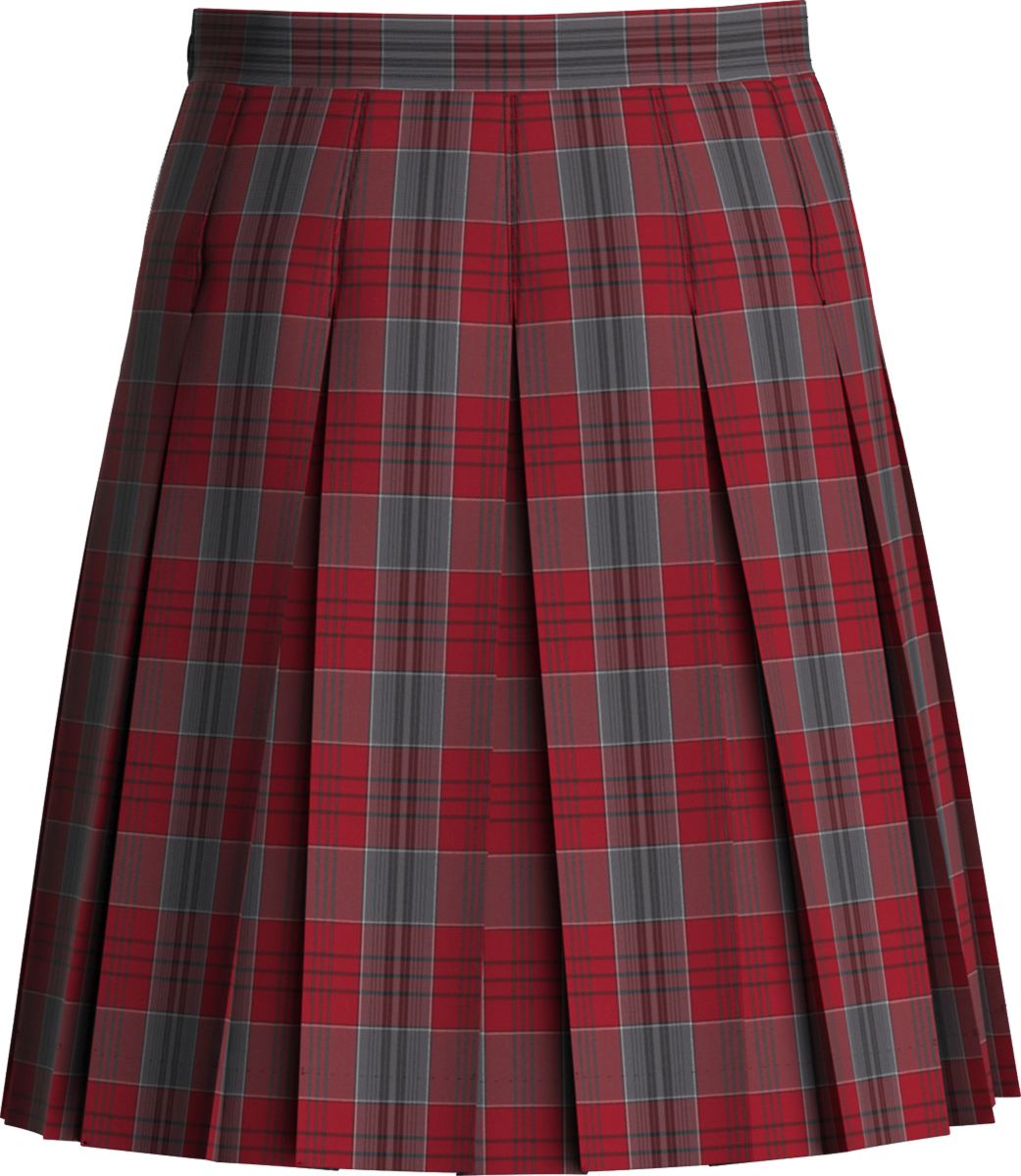 Stitched-Down Box Pleat Skirt