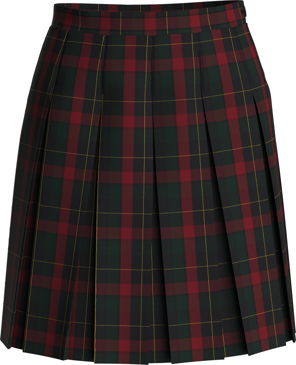 Stitched-Down Box Pleat Skirt