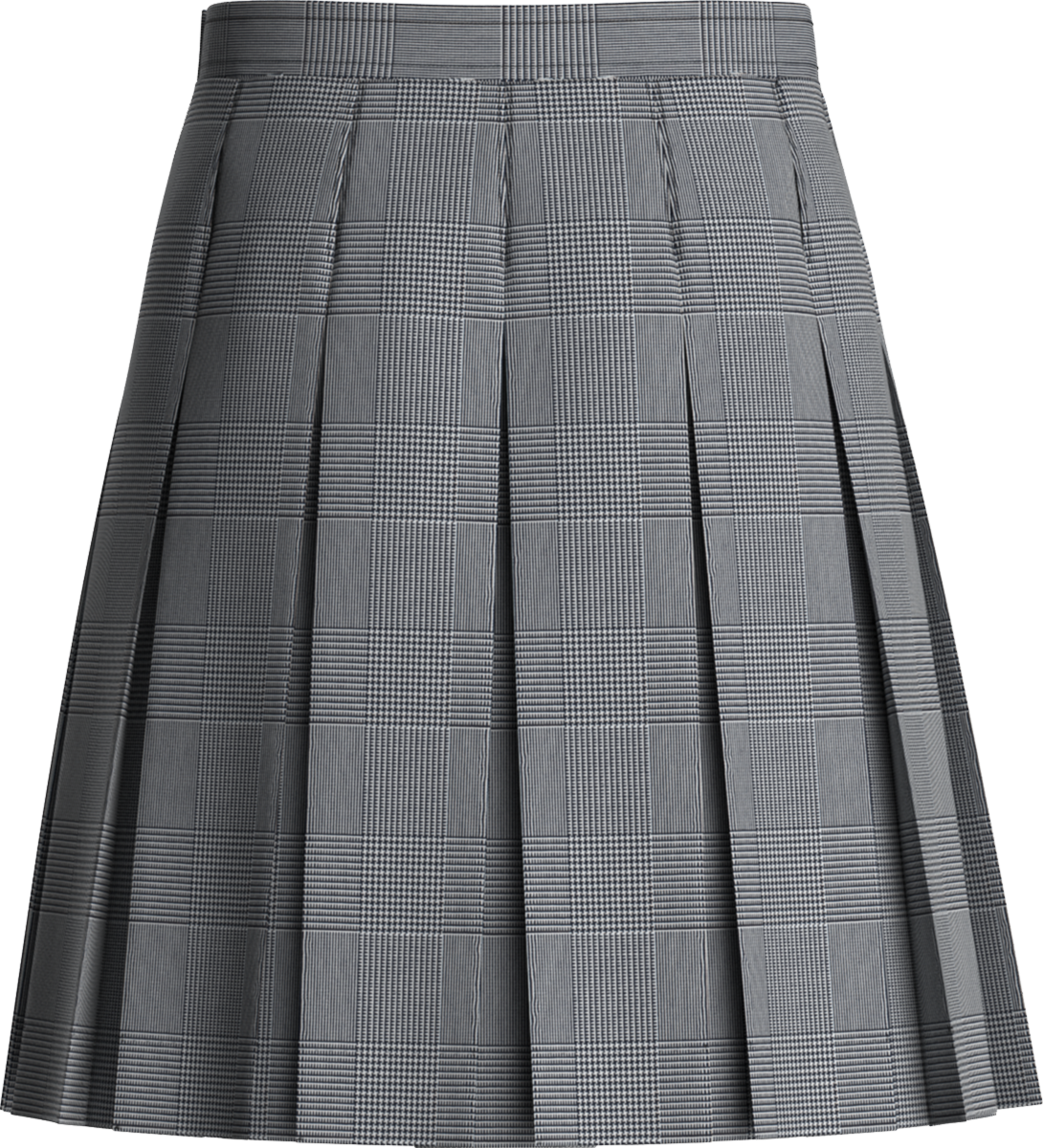 Stitched-Down Box Pleat Skirt