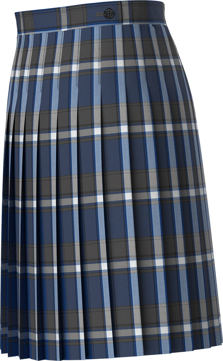Stitched-Down Knife Pleat Skirt