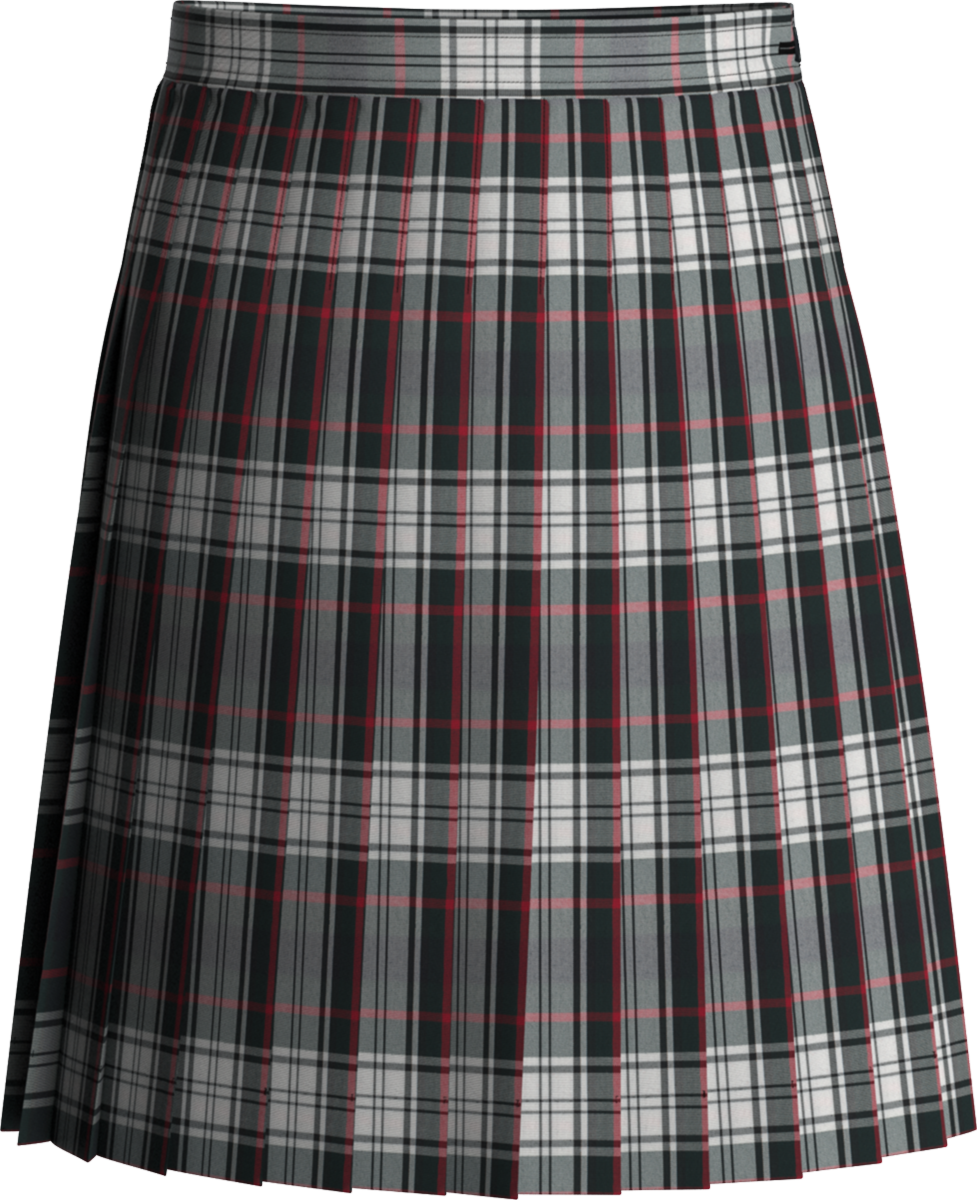 Stitched-Down Knife Pleat Skirt