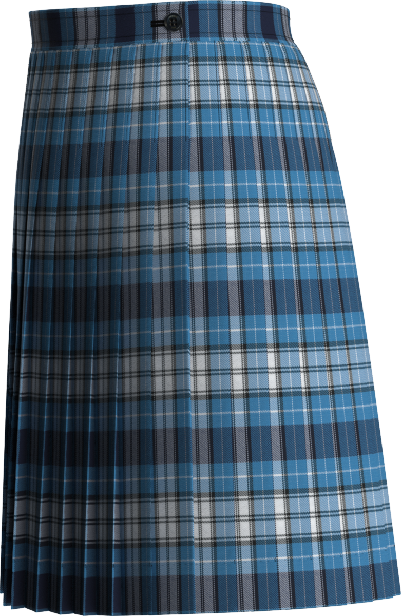 Stitched-Down Knife Pleat Skirt