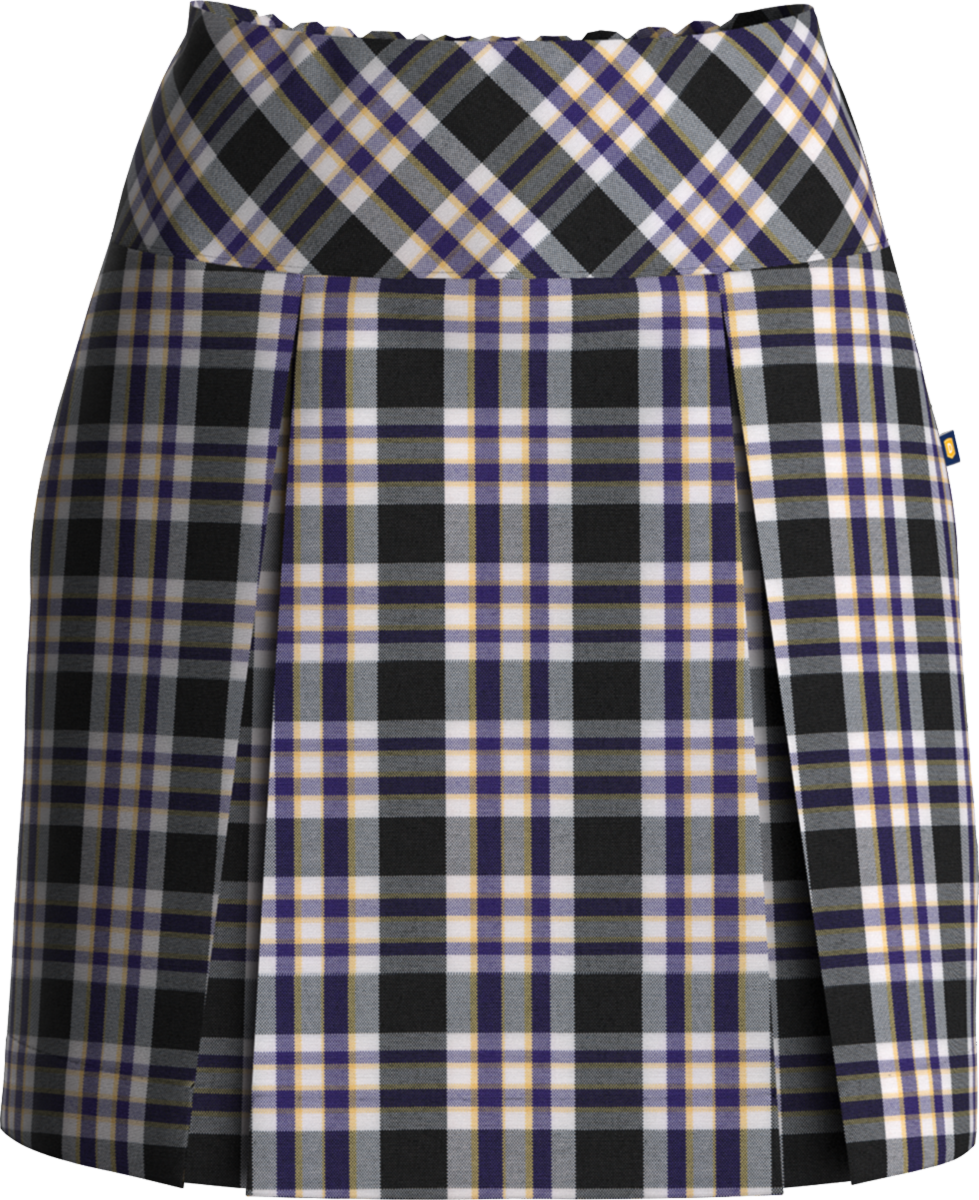 Drop Yoke Kick Pleat Skort