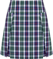 Long Drop Yoke Pleated Skort