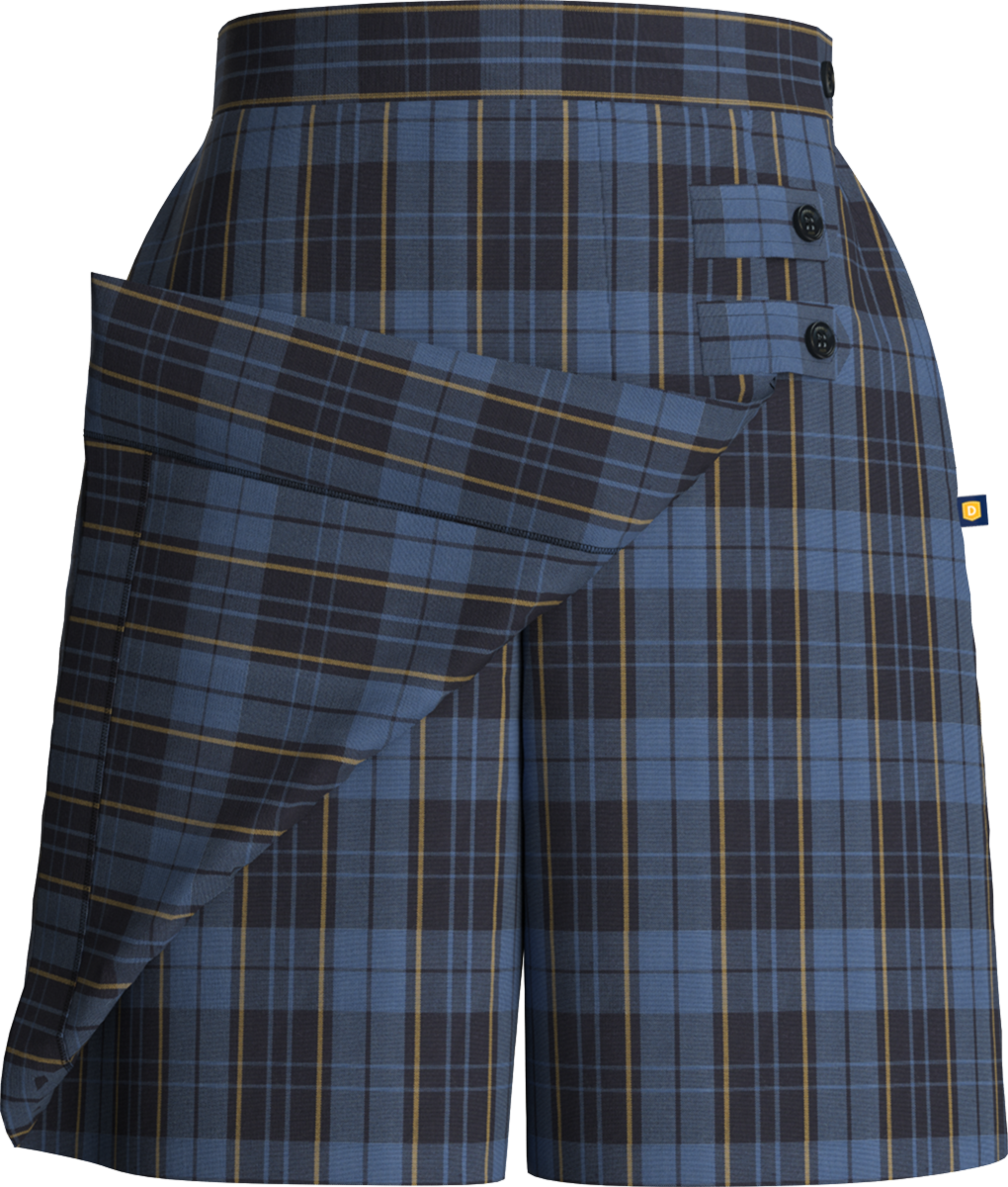 Double Tab Pleated Skort