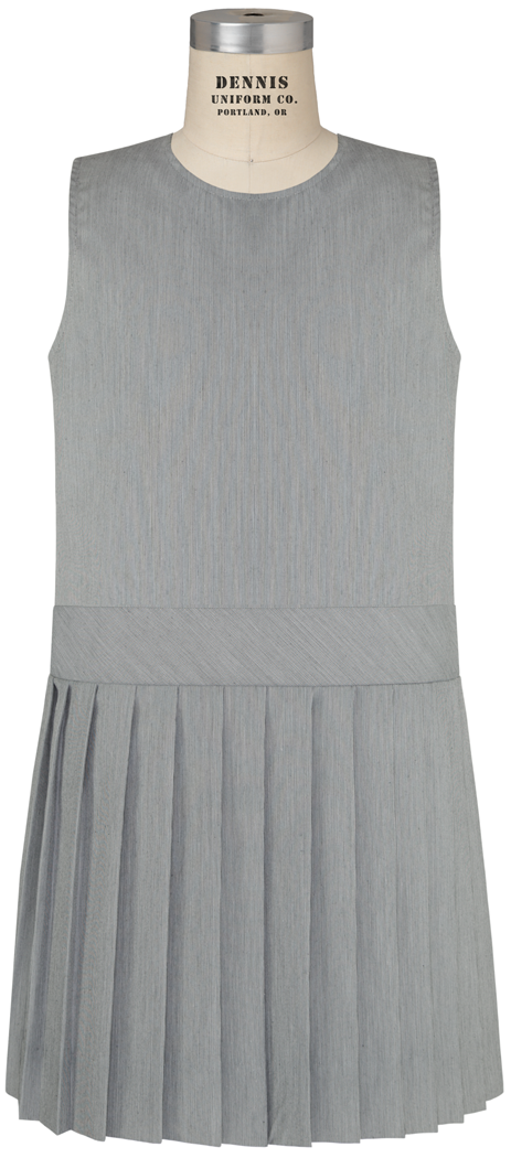 Jewel Neck Knife Pleat Jumper