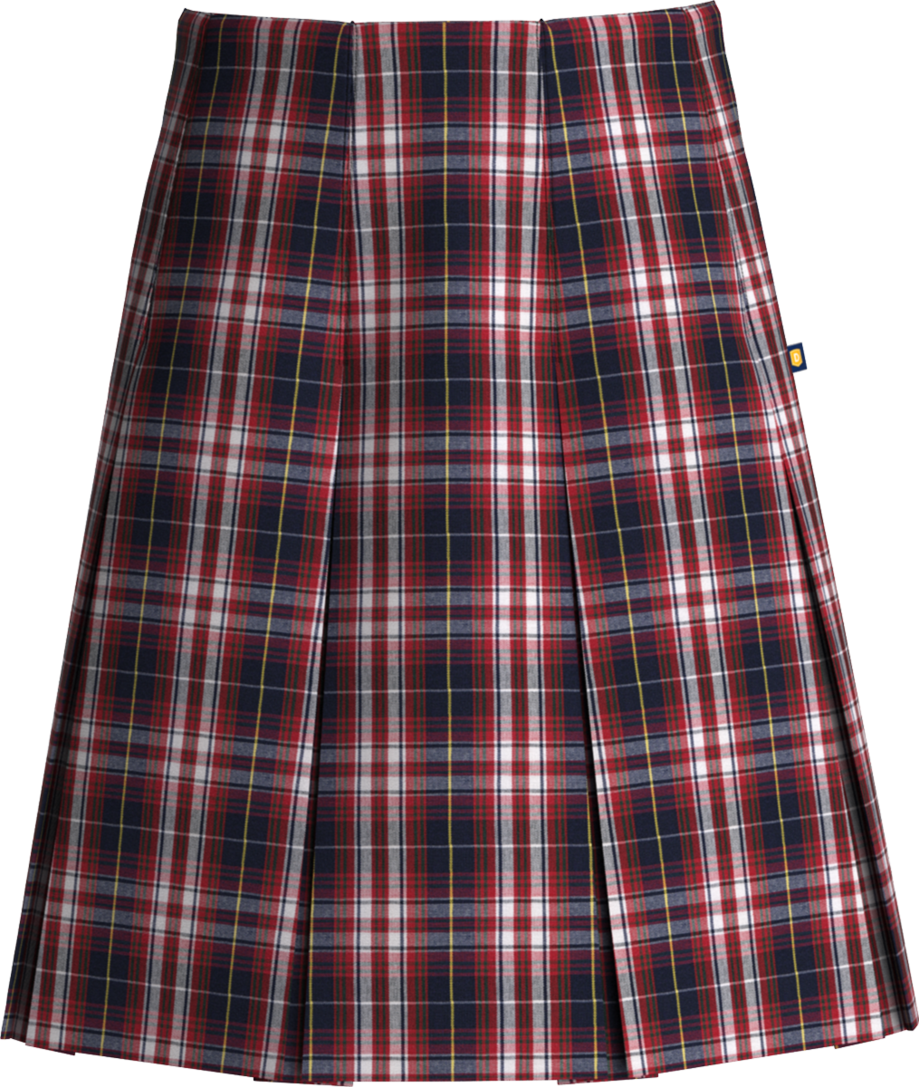 High Waist Box Pleat Skirt