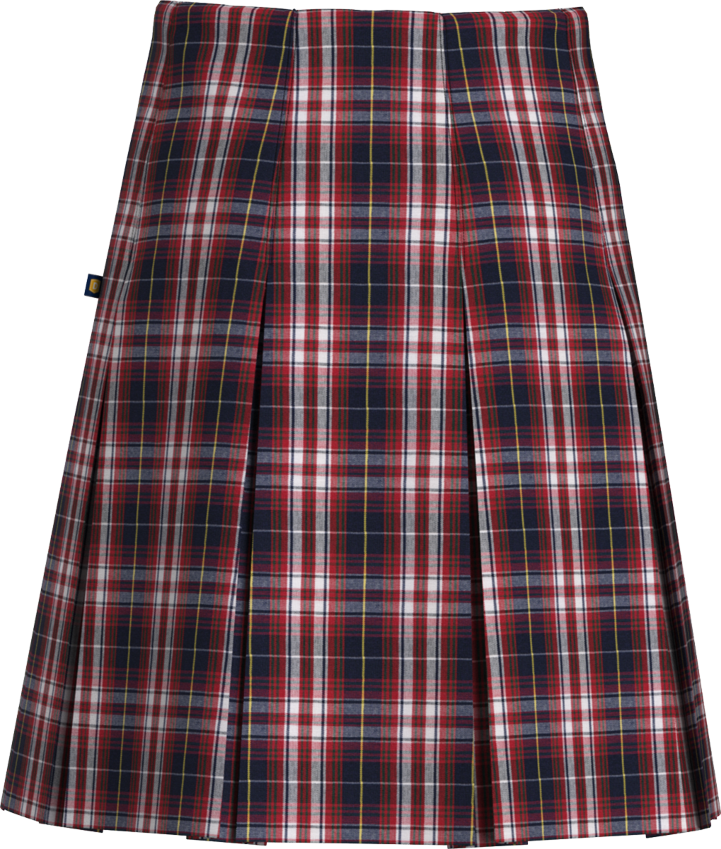 High Waist Box Pleat Skirt