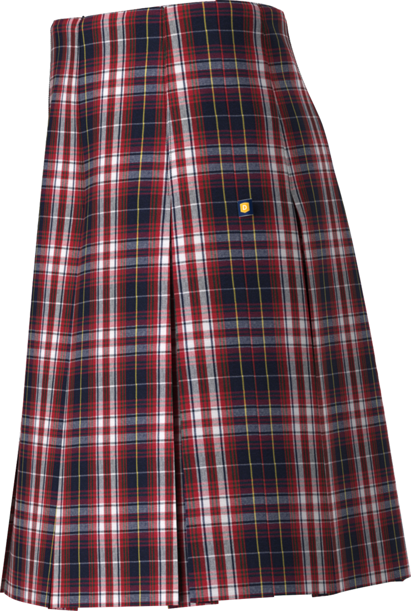 High Waist Box Pleat Skirt