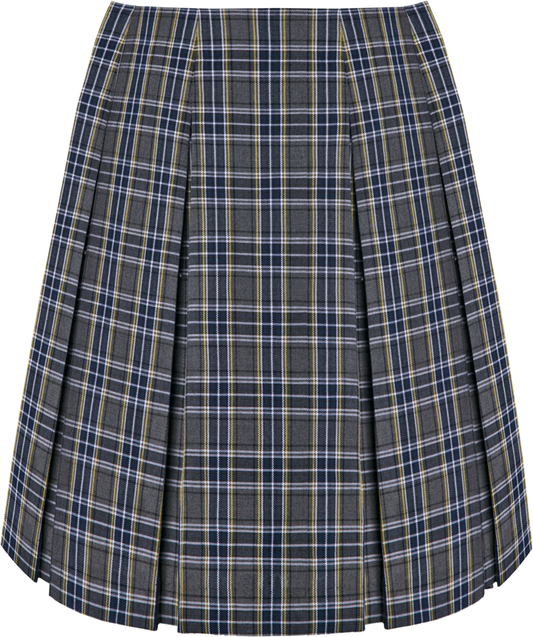 High Waist Box Pleat Skirt