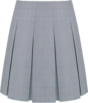 High Waist Box Pleat Skirt