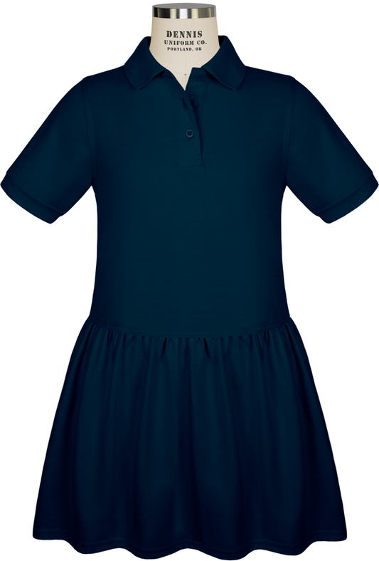 Short Sleeve Jersey Polo Dress