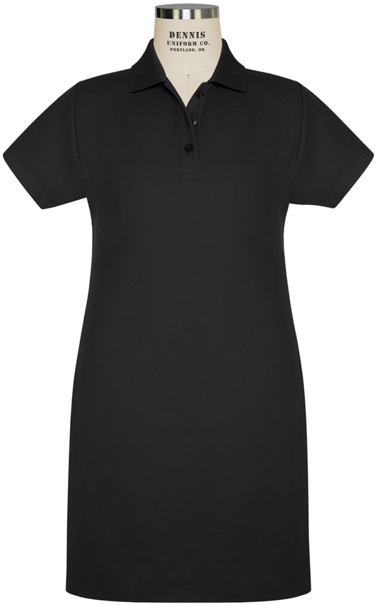 Short Sleeve A-Line Piqué Polo Dress